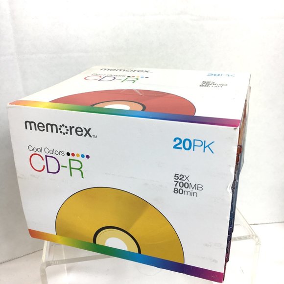 Memorex Pack of 20 CD-R Cool Colors Slim Jewel Cases NWT - Picture 3 of 5